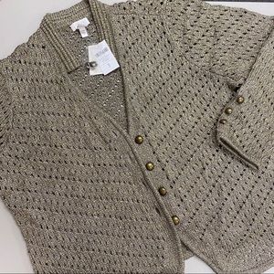 Chico's Florence Cardigan Sweater Sherwood Olive